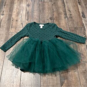 Cat & Jack Girl’s Size 18 Beautiful Green Lined Christmas Tutu Dress tulle